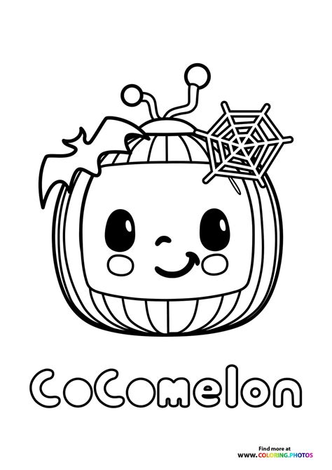 Cocomelon Halloween Pumpkin Coloring Pages For Kids