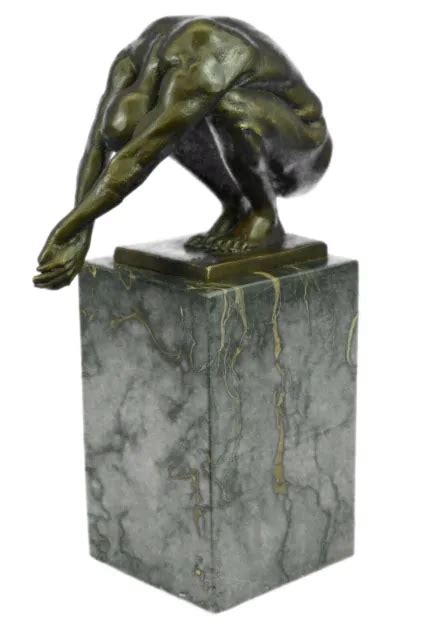 Art Deco Muscular Nude Man Bronze Sculpture Figure Large Statue Figurine Figure Picclick