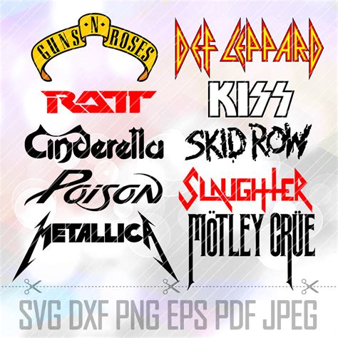 Svg Heavy Metal Hard Rock Band Metallica Acdc Kiss Logo Vector