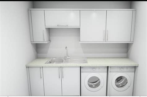Dark grey gloss kitchen with white worktops ikea locations near. Utility Design - Kitchen Units & Worktops - BuildHub.org.uk