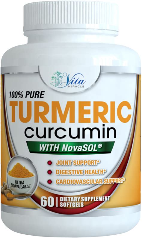Turmeric Curcumin Supplement Liquid Softgels - Vita Miracle