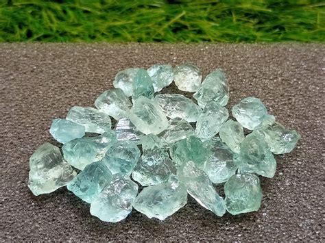 20 Pieces Natural Raw Aquamarine Crystal Untreated Blue Etsy
