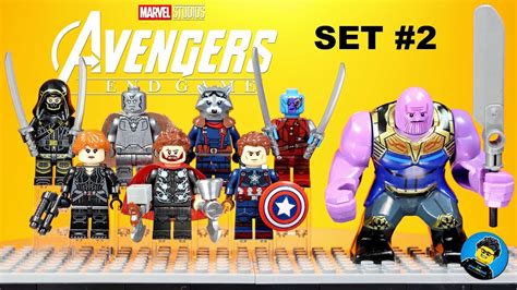 Lego Avengers Endgame Unofficial Minifigures Set 2 W Thanos Captain