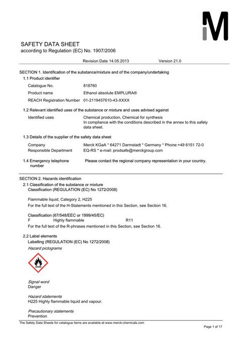 Pdf Safety Data Sheet Tr Filesafety Data Sheet According To Regulation Ec No