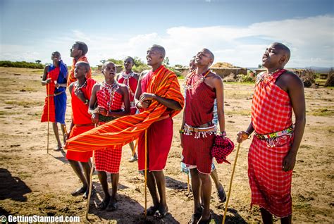 Maasai Village Visit Getting Stamped Maasai Village Africa