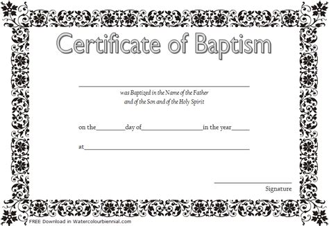 The baptismal certificate was designed to declare if a certain person is baptist or not. Baptism Certificate Template Word 9+ New Designs FREE