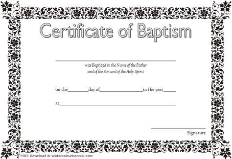 Baptism is a worldwide confession, and it is especially popular in america. Baptism Certificate Template Word 9+ New Designs FREE