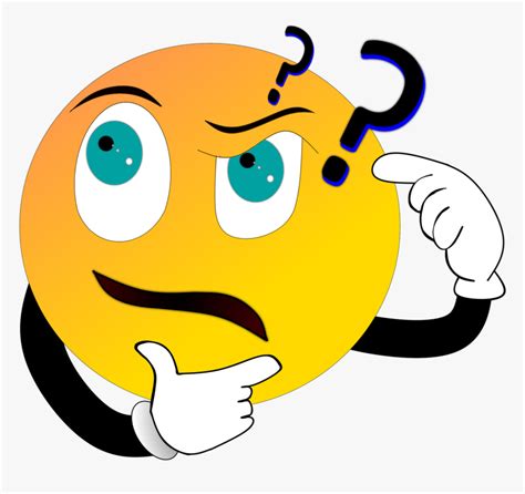 Tag Question Cartoon Smiley Question Mark Emoji Face Hd Png Download