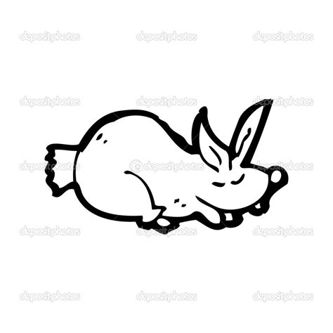 Sleeping Rabbit Cartoon Stock Vector Image By ©lineartestpilot 19760485