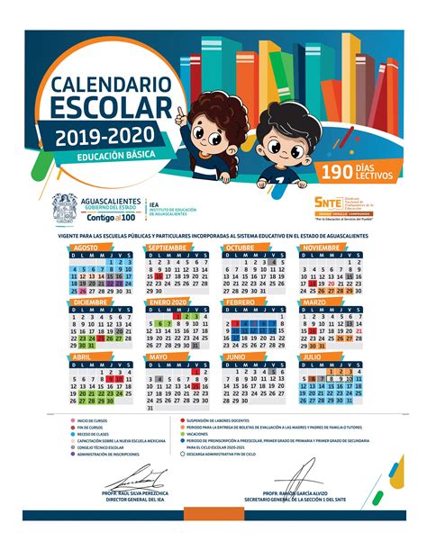 Publica Iea Calendarios Escolares 2019 2020 Para Educación Básica Y