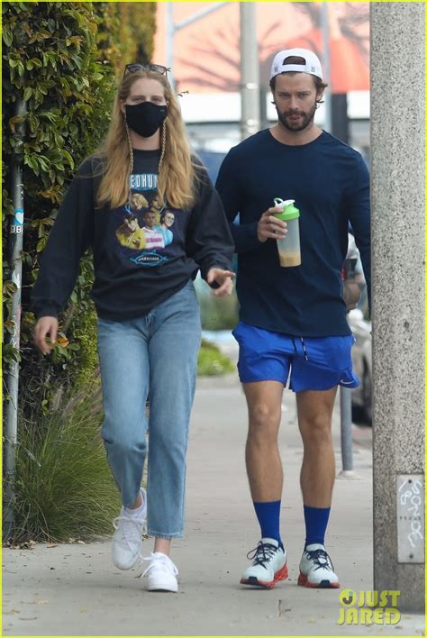 patrick schwarzenegger grabs coffee with abby champion after revealing his weight goal for 2021