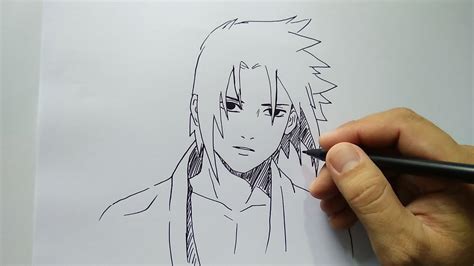 Pulpen seribuan & spidol papan tulis aku senang kalian menonton video ku! cara menggambar sasuke dari manga naruto dengan mudah - YouTube