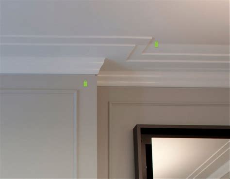 The indentations in the ceiling are framed by hollow faux beams. faux tray ceiling. from Houzz web site | Ceiling trim ...