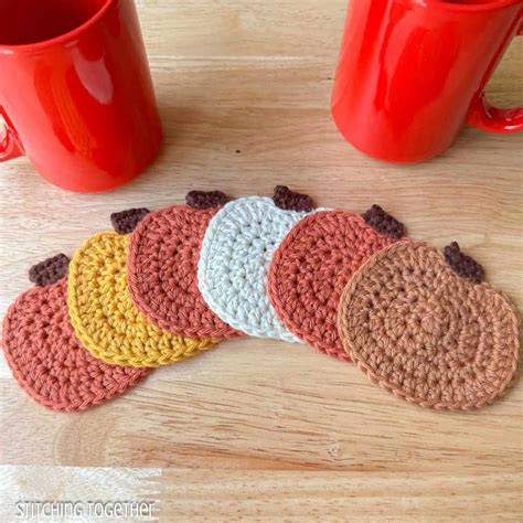 Free Fall Pumpkin Crochet Coaster Pattern