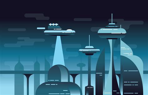 Futuristic City Vector Art Icons And Graphics For Free Download