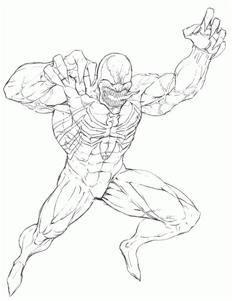 Agent Venom Coloring Pages To Print Coloring Pages
