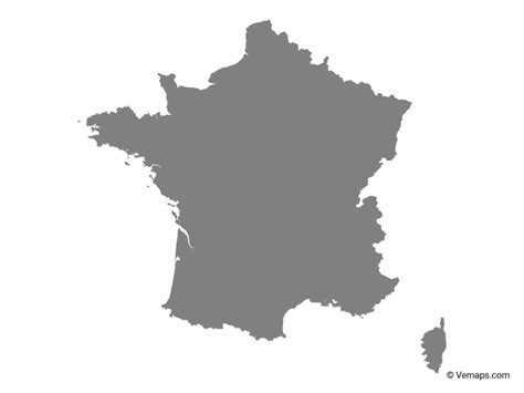Grey Map Of France Free Vector Maps France Map Blueprint Pictures