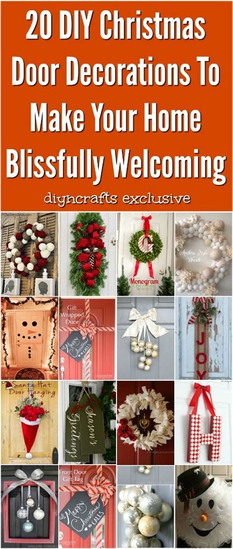 20 Diy Christmas Door Decorations To Make Your Home Blissfully