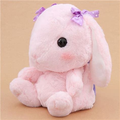 Big Pink Bunny Rabbit Poteusa Loppy Backpack Plush From Japan