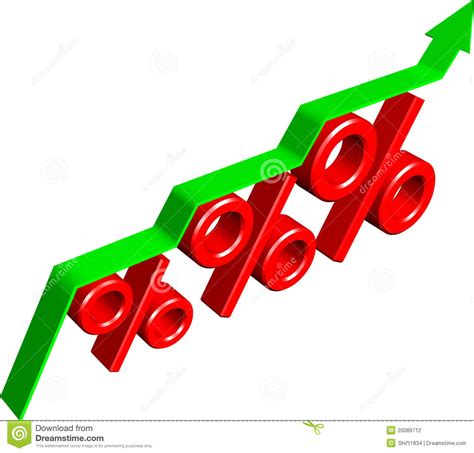 Increasing of percent stock illustration. Illustration of economy ...