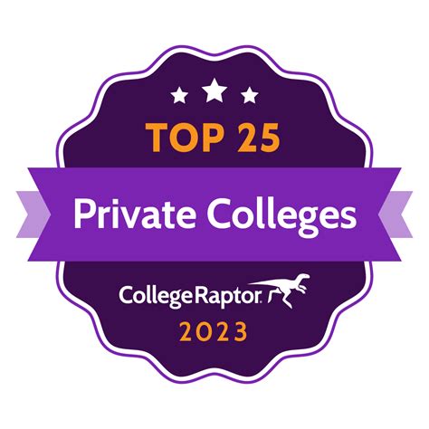 top 25 best private colleges in the u s 2023 rankings — press kit college raptor