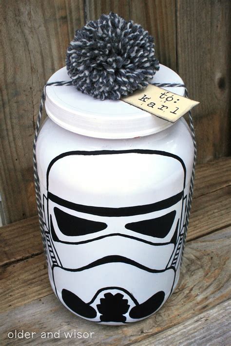 15 awesome diy star wars crafts | the craftiest couple. older and wisor: DIY Stormtrooper "Gift Wrap" {recycling Star Wars style}