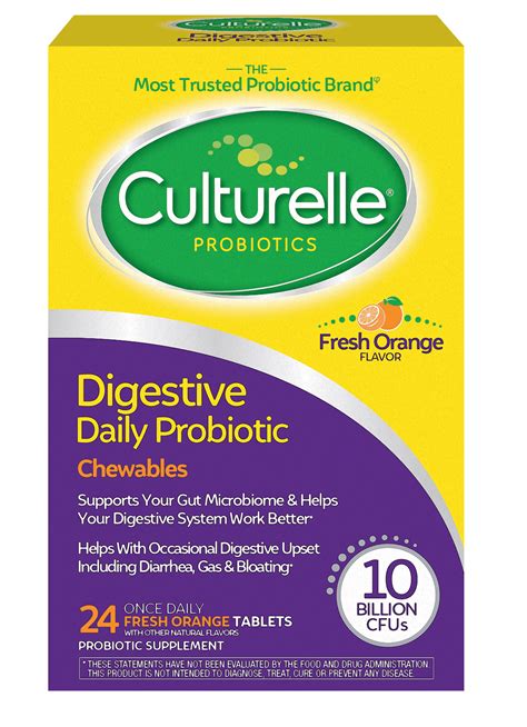 Culturelle Probiotics Chews For Adults Orange Flavor 24 Ct Walmart