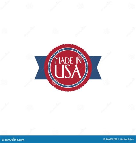Logotipo Realizado En Usa Label Icono Hecho En Usa Badge Aislado En