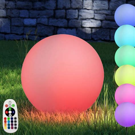 Nicht jede leuchtkugel im durchmesser 50 cm möchte um jeden preis die aufmerksamkeit des betrachters auf sich ziehen. etc-shop LED Gartenstrahler, Außenlampe Kugel ...