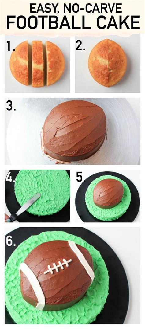 Do you know how to make a football cake without any carving? Score Big With a Seriously Simple Football Cake | Cake ...