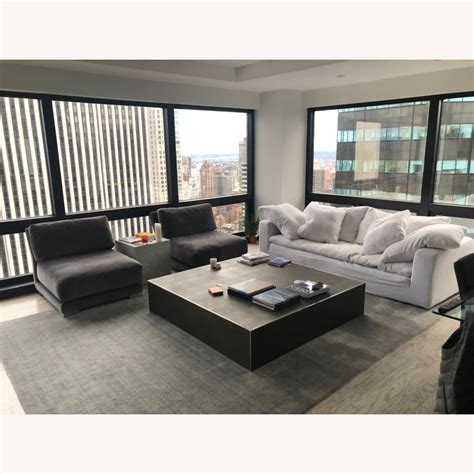 Restoration Hardware White Cloud Sofa - AptDeco