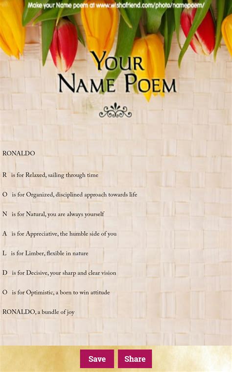 Name Meaning Generator ? Acrostic Name Poem Maker for Android - APK