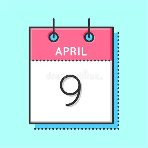 April Calendar Icon Stock Vector Illustration Of Graphic 104373612