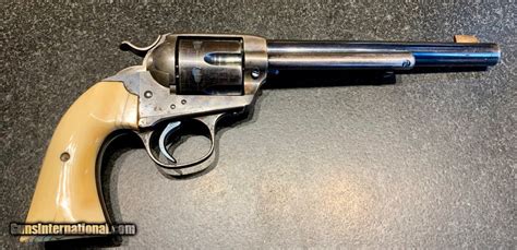 Colt Bisley Saa Revolver In 32 Wcf W Ivory Grips