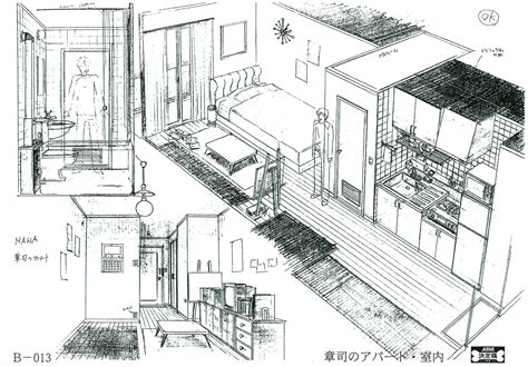 Nana Anime Sketch House Modern Japanese Architecture Anime Sketch