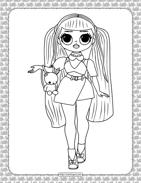 Lol surprise doll troublemaker coloring page from l.o.l. Printable Candylicious LOL OMG Coloring Page