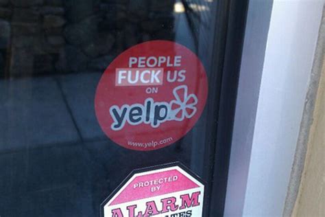 Restaurant Badge Reads People Fuck Us On Yelp Eater