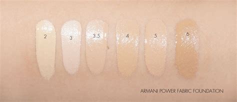 Armani Power Fabric Foundation Swatches The Beauty Look Book Power