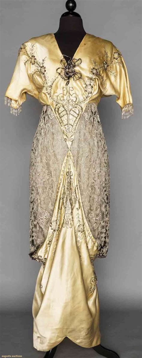 Beaded Hobble Skirt Evening Gown C 1908 Augusta Auctions November
