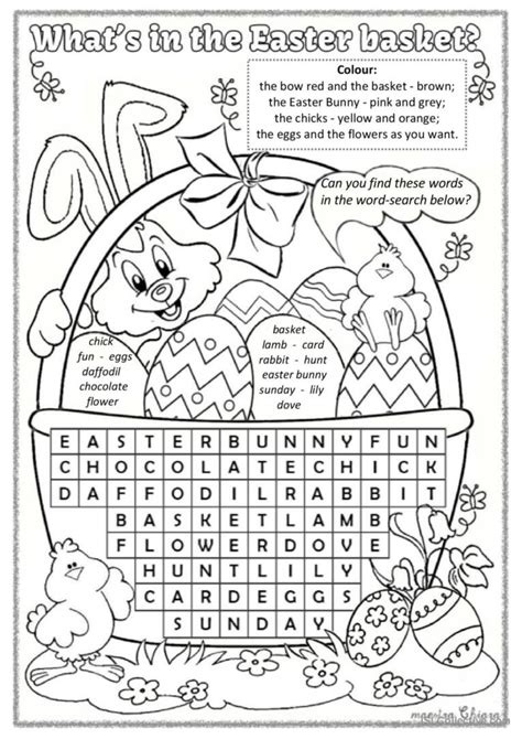 Whats In The Easter Basket Wor English Esl Worksheets Pdf And Doc