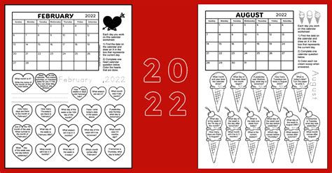 2022 Coloring Calendar Printable Printable Word Searc