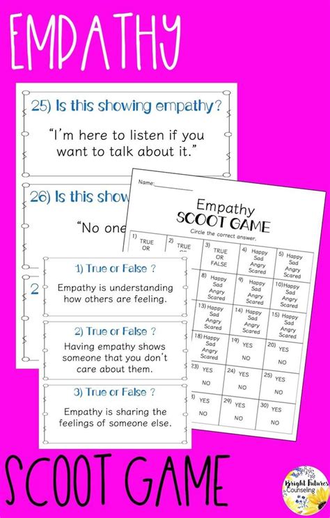 Empathy Scoot Game School Counseling Game In 2020 School Counseling