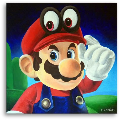 Remembering the magic portraits from the castle, you figure that if you could get through the painting you could go home! Super Mario painting - stonedart