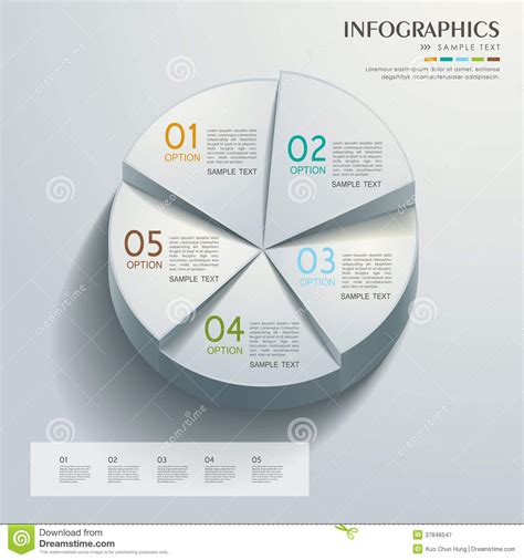 Abstract Pie Chart Infographics Stock Vector Illustration Of Concept