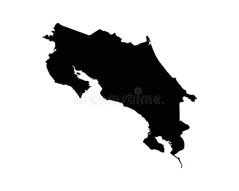 Costa Rica Map Costa Rican Country Map Stock Vector Illustration Of