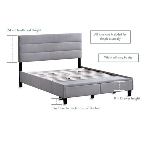 Brookside Upholstered Bed With Horizontal Channel Tufted Headboard And