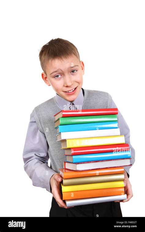 Boy Holding Books Hi Res Stock Photography And Images Alamy