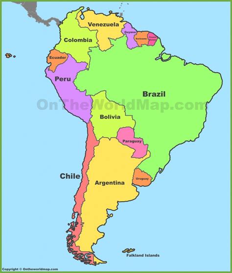 Printable Map Of Central And South America Printable Maps