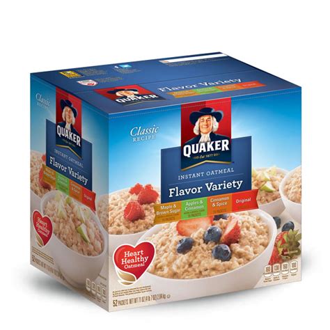 Many are laden with chemical additives that's why we've rifled through the nutrition information from every single instant oatmeal packet quaker offers and ranked them based on their nutrients and. Quaker Instant Oatmeal 52 Pak - Sport Nutrition ...