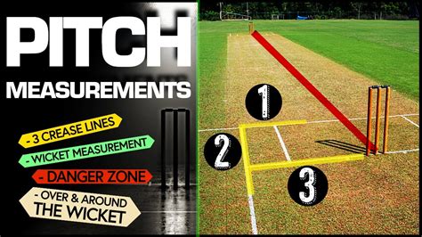 Measurements And All About Cricket Pitch Crease Lines Danger Zone Etc